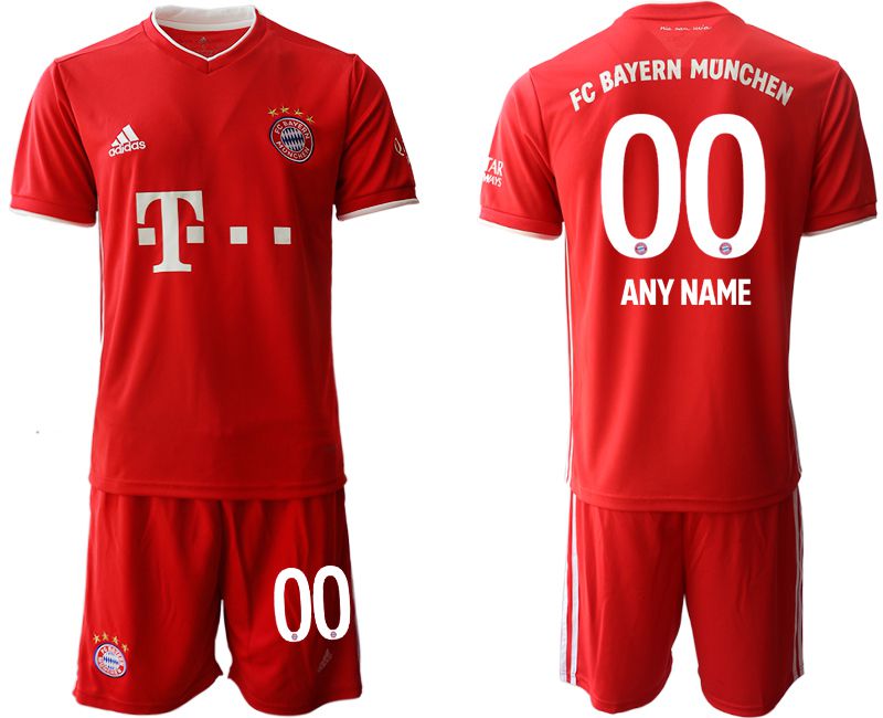 Men 2020-2021 club Bayern Munich home customized red Soccer Jerseys->bayern munich jersey->Soccer Club Jersey